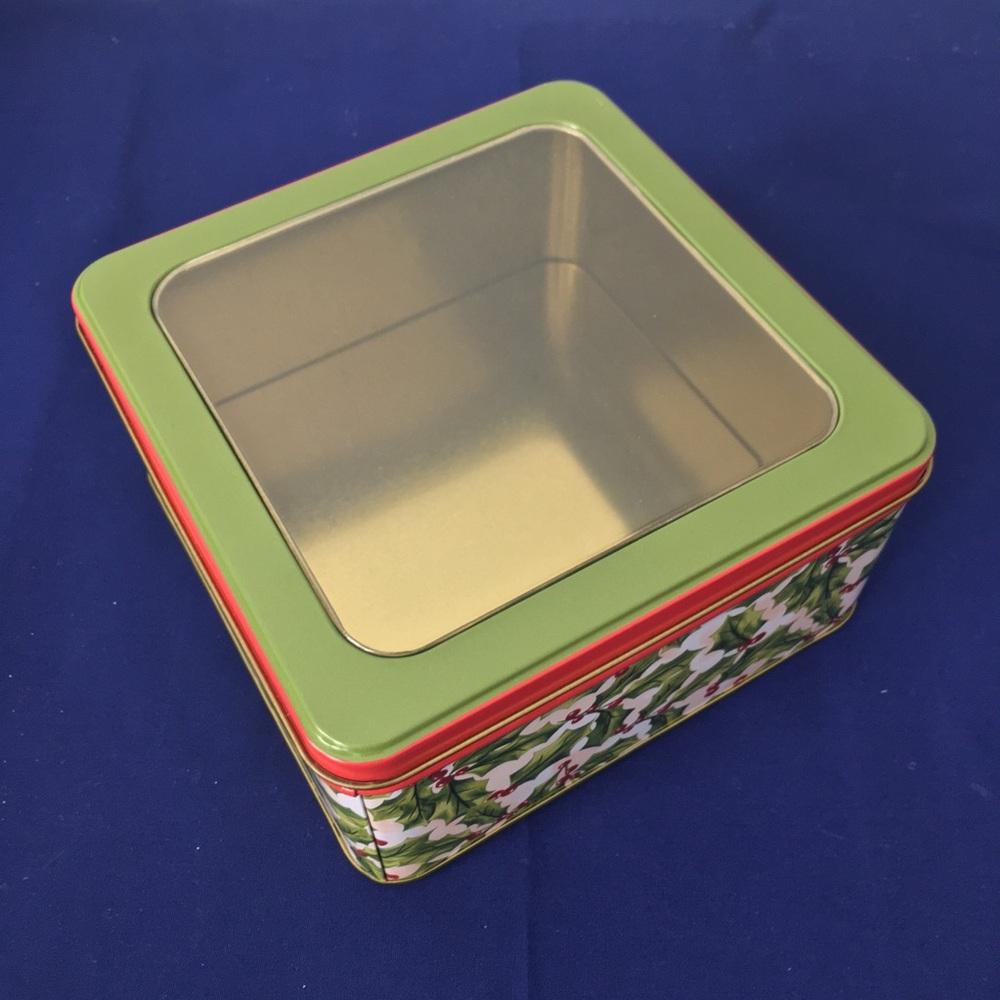 Mistletoe Holiday Cookie Tin